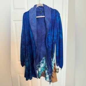 Brightly Twisted French Terry Mid Length Cardigan